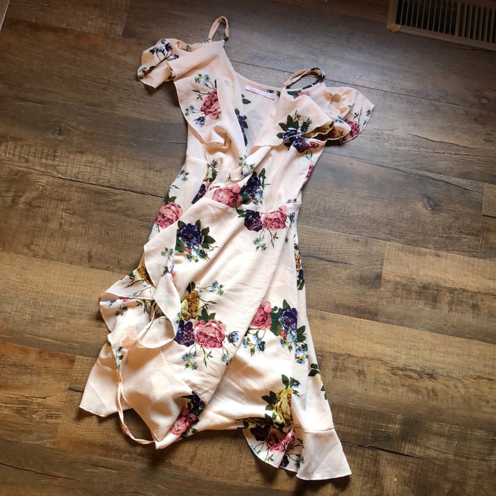 Floral wrap dress